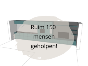 schets keuken en kastenwand, stoel aan tafel schetssessie